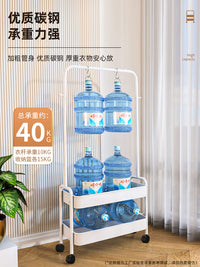 Quanfa Floor-Standing Garment Rack with Storage Shelves - Portable Bedroom Clothes Hanger for Dorms and Home Use