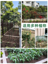 Garden Plant Support Stakes Coated Steel Trellis for Climbing Plants Outdoor Patio Flower Stand Anti-Toppling Support Rods