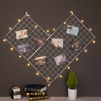 Metal Grid Display Rack Wall Mounted Storage Shelf for Supermarket Kindergarten Art Display