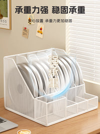 Metal Mesh Office Desk Organizer File Holder Book Stand Document Storage Rack