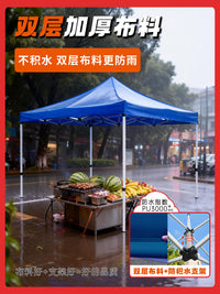 Outdoor Retractable Folding Canopy Tent with Four Legs for Advertising, Parking, and Rain Protection