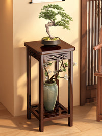 Multi-tier Solid Wood Plant Stand for Living Room Balcony Indoor Flower Pot Rack New Chinese Style Floor-standing Shelf