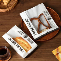 Windowed Toast Bread Bags Croissant European Bread Firewood Oven Bread Bags Bakery Food Packaging Bag Bagel Biscuit Kraft Paper Bag