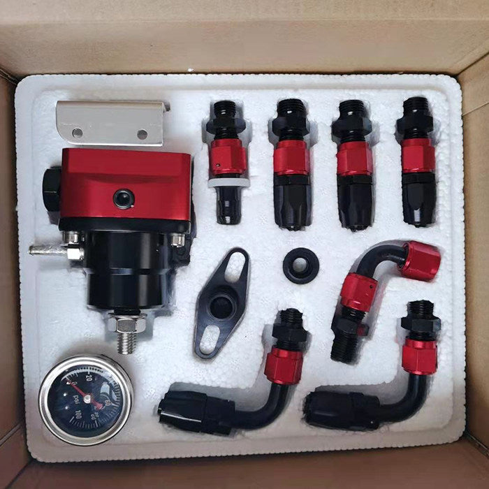AN6 Universal Fuel Pressure Regulator Racing Enhancer Kit Adjustable Valve