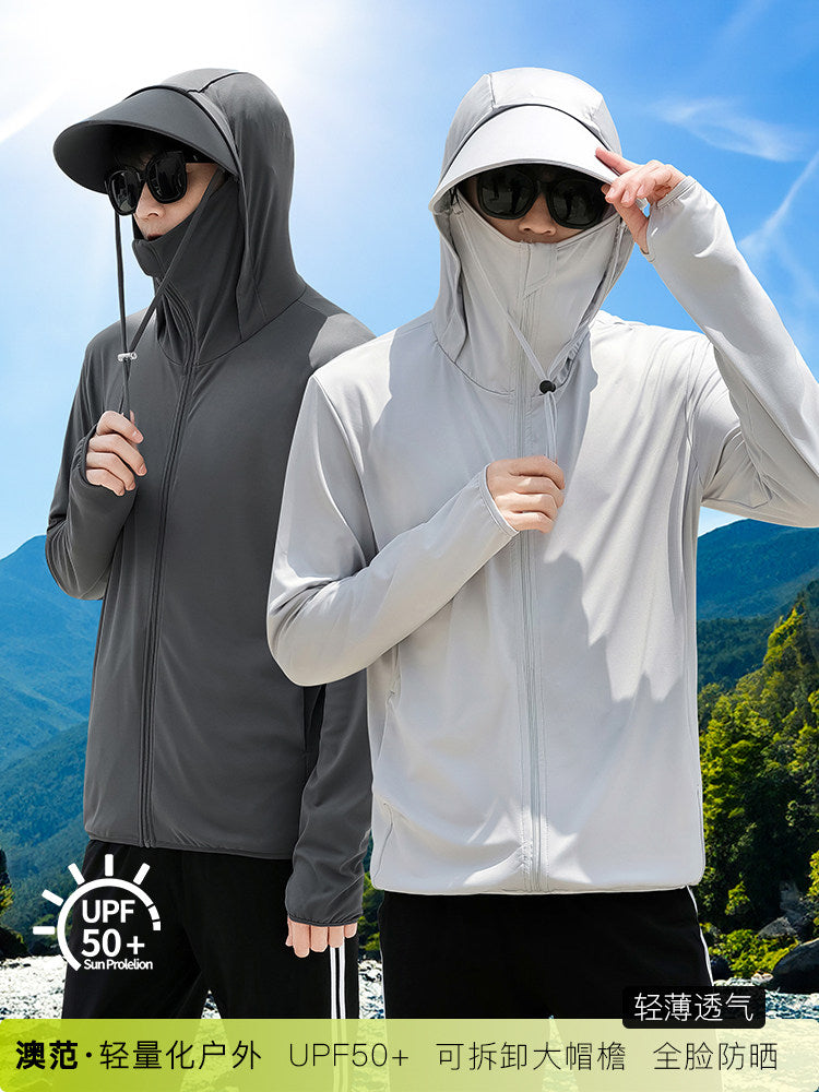 Men's Sun Protection Jacket UV Resistant Breathable Ice Silk for Outdoor Fishing Cycling Summer 2026