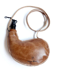 Original Imported Spanish Handmade Leather Wine Skin Water Bag Flask - Century-Old Classic Design