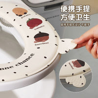All-Season Waterproof Toilet Seat Cover with Integrated Air Freshener and Cartoon Print