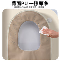 Zippered Plaid Panda Toilet Seat Cover Universal Four Seasons PU Soft Warm Washable Toilet Pad
