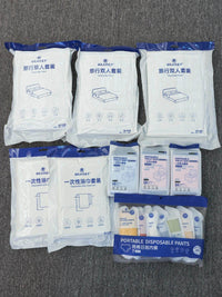 GRAREY Disposable Travel Essentials Collection: Bed Sheets, Towels, Toilet Seat Covers, Underwear