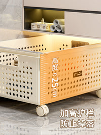 Under-Cabinet Laundry Hamper with Wheels, Large Capacity Dirty Clothes Storage Basket for Bathroom and Home