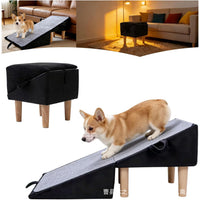 Pet Dog Cat Ramp Sofa Stairs Wooden Steps Non-Slip Ladder for Small Medium Dogs and Cats