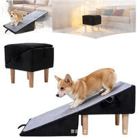 Pet Dog Cat Ramp Sofa Stairs Wooden Steps Non-Slip Ladder for Small Medium Dogs and Cats