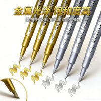 Soft Tip Metallic Craft Pen Gold Silver Paint Marker for Signature and Crafting
