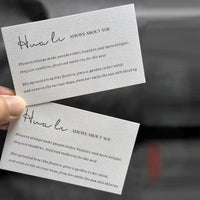 Tree Grain Paper Florist Card QR Code Business Card LOGO Free Design After-Sales Maintenance Card Chinese and English Printing Production