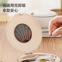 Luxury Magnetic Sewing Kit Box for Home Dormitory Portable Hand Sewing Needle Thread Set Repair Tool Storage