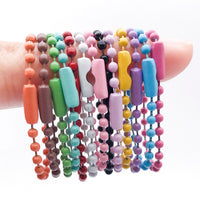 Colorful Painted Ball Chain for DIY Keychains, Bag Charms, and Jewelry Accessories