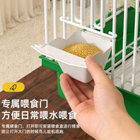 Small Household Bird Cage for Parrots, Budgies, Finches, and Ornamental Birds - Metal Villa Bird Nest