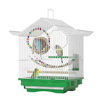 Small Household Bird Cage for Parrots, Budgies, Finches, and Ornamental Birds - Metal Villa Bird Nest