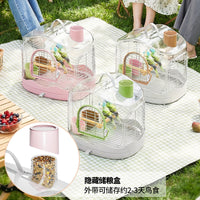 Portable Bird Cage for Parrots and Small Birds - Travel Carrier for Outdoor Use and Home
