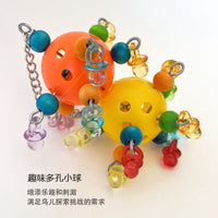 Parrot Chew Toy Star Ball Boredom Relief Bird Cage Vent Hole Ball for Small and Medium Parrots Educational Entertainment Play
