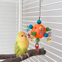Parrot Chew Toy Star Ball Boredom Relief Bird Cage Vent Hole Ball for Small and Medium Parrots Educational Entertainment Play