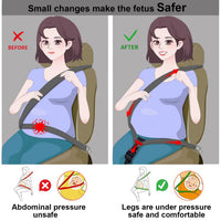 Maternity Car Seat Belt Adjuster for Pregnant Women - Abdomen Protection Safety Belt Positioner