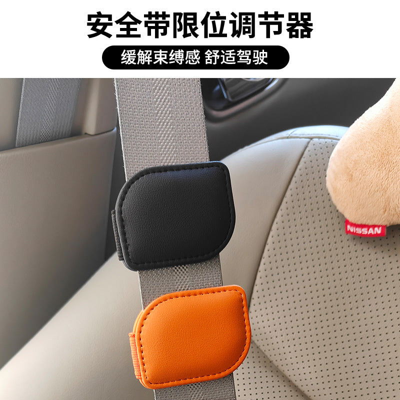 Car Seat Belt Adjuster with Magnetic Buckle, Safety Clip for Kids and Pregnant Women, Prevents Neck and Abdomen Chafing