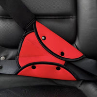 Car Seat Belt Adjuster for Kids, Soft Anti-Choke Shoulder Neck Protector, Portable Snap-On Triangle Fixator