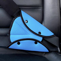 Car Seat Belt Adjuster for Kids, Soft Anti-Choke Shoulder Neck Protector, Portable Snap-On Triangle Fixator