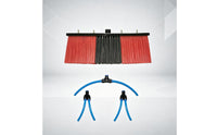 Multi-Outlet Water Fed Pole Brush Dense Bristles Solar Panel Cleaning Brush Connector Fitted Tubed