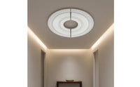 Concentric Rings PU Ceiling Plate Beaded Border Split Ceiling Plate Two-Piece
