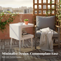Space-Saving C-Shaped End Table Multi-Functional C-Shaped Tray Table Minimalist design Nightstand Sturdy design for Apartment Dwellers, Remote Workers, Living Room, Bedroom, Small Spaces, Next to Couch