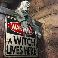 Halloween Warning Sign Wall Decals Self-Adhesive Horror Party Decorations