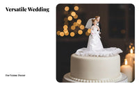 Memorable Keepsake Bride and Groom Cake Topper Ready-to-Gift Resin Wedding Couple Statue Long-Lasting for Newlyweds, Couples