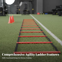 Long-Lasting Agility Ladder Portable with Carrying Bag Speed Ladder Easy to Keep Sports Equipment Tangle-Tangle-Resistant Design for Athletes, Coaches, Kids, Outdoor, Gym