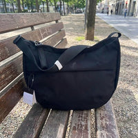 Travel Bag and Tote Bag for School, Oval Oxford Cloth Shoulder Bag for Work, Crossbody Bag with Shoulder Strap, Casual Bag for Men and Women