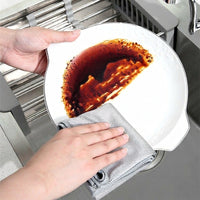 Large Microfibre Cleaning Cloths, 40cm x 40cm Dish Cloths, Checkered Glass and Kitchen Towels, 10 Pack