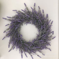 Artificial Lavender Wreath for Door & Wall Decor, American Pastoral Style
