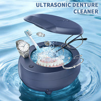Ultrasonic Cleaner for Dentures, Jewelry, Watches, Contact Lenses, and Toothbrushes (US Plug)