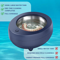 Ultrasonic Cleaner for Dentures, Jewelry, Watches, Contact Lenses, and Toothbrushes (US Plug)