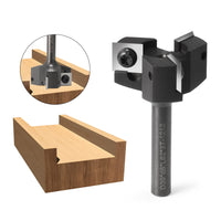 HOZLY Three-Flute Indexable Woodworking Router Bit for Board Cutting, Grooving, and Slotting