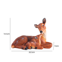 Deer Figurine Resin Deer Statue Fawn Statue Decorative Buck Sculpture Textured for Garden, Courtyard
