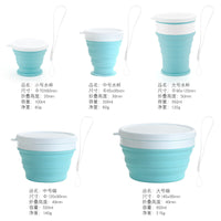 Collapsible Silicone Bowl and Cup Set for Travel and Outdoor Use