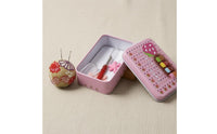 All-in-Single Cross Stitch Tool Box Portable Sewing Notions Kit Cute Design Craft Supplies Vintage Design Scissors for Beginners