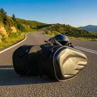 Expandable Motorcycle Saddlebags Keeps Shape Saddlebags with Carbon Fiber Pattern Structured Saddlebag Universal for Commuting