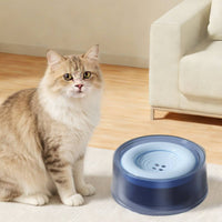 Large Capacity No Spill Water Bowl Easy to Clean Floating Water Bowl Non Slip Base Pet Supplies for Cats, Dogs, Indoor, Home