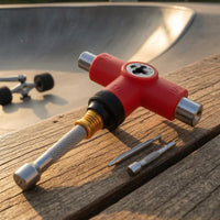 Versatile Skateboard Repair Tool Metal Extension Complete Skate Tool Built-in Socket Heads Sports Gear for Board Setup