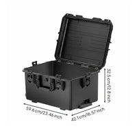 Large Capacity Rolling Camera Hard Case Heavy-Duty Waterproof Camera Hard Case Portable Safeguarding Box Wheels for Outdoor
