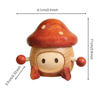 Mushroom Storage Box Wooden Box with Lid Sturdy Wooden Container with Lid for Desk