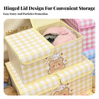twoLid Underwear Container Foldable Storage container cleanable for Students, Parents